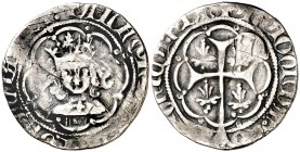 Alfons IV (1416-1458). Mallorca. Ral. (Cru.V.S. 838) (Cru.C.G. 2883d). Rayitas. Leyendas visibles en parte. 2,50 g. MBC-.
