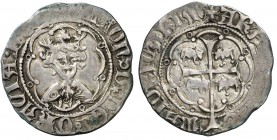 Alfons IV (1416-1458). Mallorca. Ral. (Cru.V.S. 840 var) (Cru.C.G. 2884a var). Ex Colección Ramon Llull 26/11/2015, nº 311. Escasa. 3,16 g. MBC-.