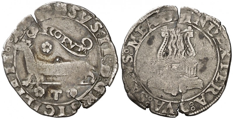 Alfons II de Nàpols (1494-1495). Nàpols. Mig carli. (Cru.V.S. 1095, mismo ejempl...