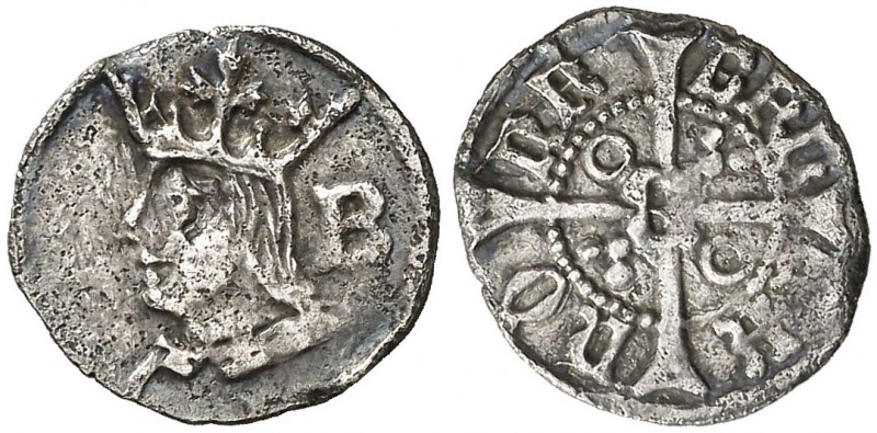 Ferran II (1479-1516). Barcelona. 1/4 de croat. (Cru.V.S. 1150.1 var) (Badia fal...