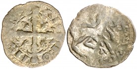 Alfonso IX (1188-1230). Santiago de Compostela. Dinero. (AB. 130) (M.M. A9:5.16 var). 0,92 g. MBC/MBC-.