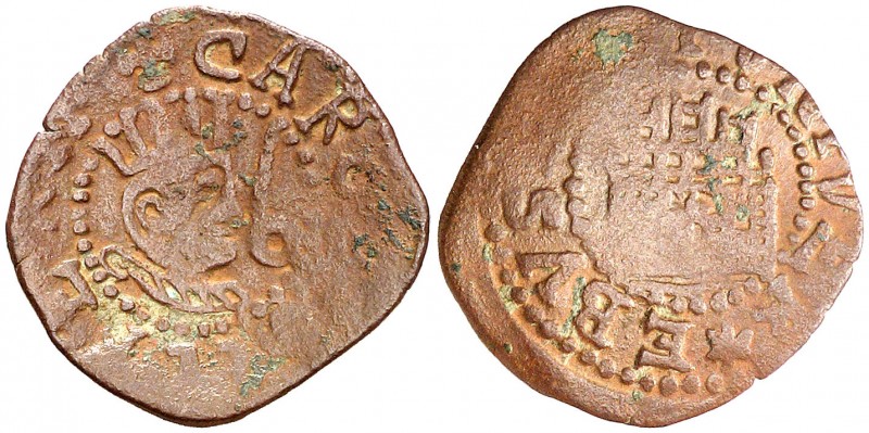 s/d. Carlos II. Eivissa. 1 sou. (AC. 6) (Cru.C.G. 3713). 1,32 g. MBC-.