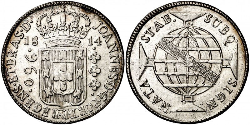 Brasil. 1814. Juan, Príncipe Regente. B (Bahía). 960 reis. (Kr. 307.1). Acuñada ...