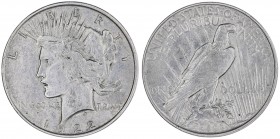 Estados Unidos. 1922. D (Denver). 1 dólar. (Kr. 150). AG. 26,62 g. MBC+.