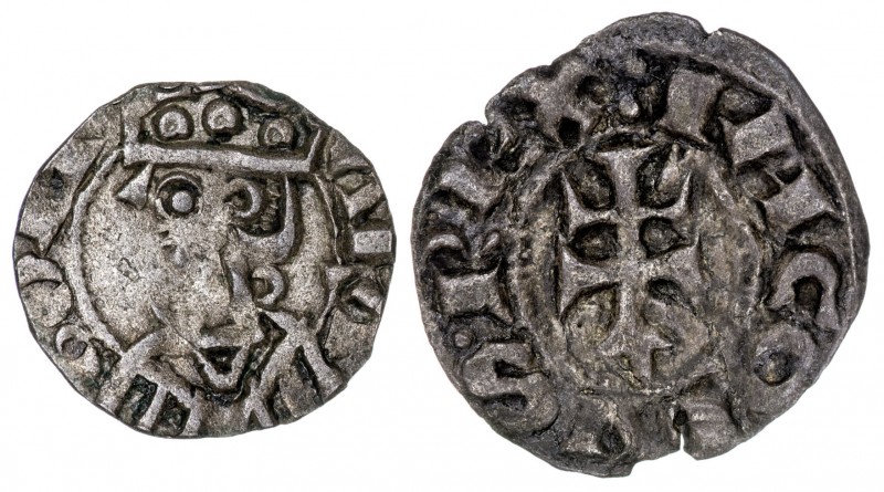 Jaume I (1213-1276). Zaragoza. Lote de 2 dineros jaqueses, uno ligeramente recor...