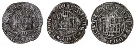 Enrique IV (1454-1474). Segovia. Lote de 3 blancas, algunas variantes. A examinar. Escasas. BC+/MBC-.