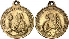 (1797). Beato Juan de Ribera. Valencia. Medalla. (Cru.Medalles 206a). Sin anilla. Latón. Ø29 mm. 8,24 g. MBC.