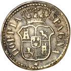 Italia. Ponderal de 4 reales o 4 escudos. (Dieudonné 152 sim). Unifaz. Latón. 13,40 g. MBC+.