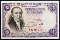 1946. 25 pesetas. (Ed. D51a) (Ed. 450a). 19 de febrero, Flórez Estrada. Serie A. S/C-.