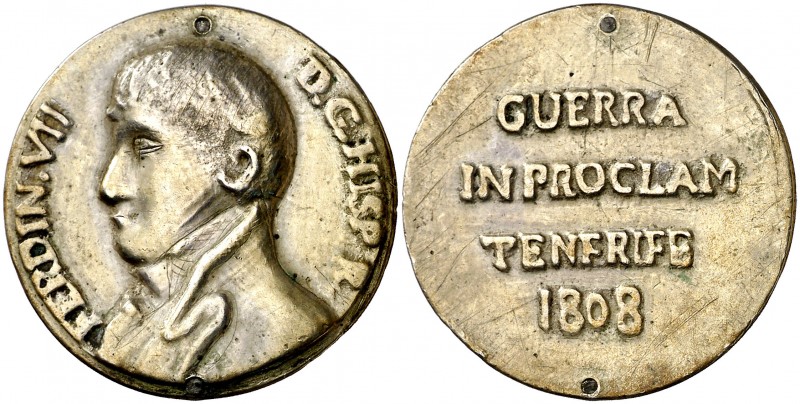 1808. Fernando VII. Tenerife. Proclamación. (Ha. 5) (V.Q. 13267). Dos insignific...