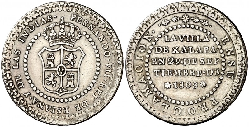 1808. Fernando VII. Jalapa. Proclamación. (Grove F-76) (Ha. 24) (Medina 307) (Ru...