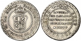 1808. Fernando VII. Jalapa. Proclamación. (Grove F-76) (Ha. 24) (Medina 307) (Ruiz Trapero 336) (V. 217) (V.Q. 13283). Ex Colección Monterrey, Áureo 0...