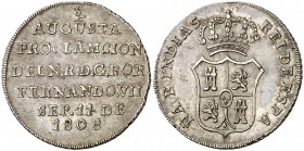 1808. Fernando VII. Nueva Granada. Proclamación. (Ha. 38) (Medina 328) (Ruiz Trapero falta var) (V. falta var) (V.Q. 13297). Bella. Preciosa pátina. P...
