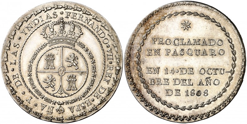 1808. Fernando VII. Pasquaro. Proclamación. (Grove F-111) (Ha. falta) (Medina 34...