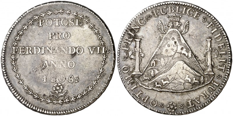 1808. Fernando VII. Potosí. Proclamación. (Ha. 50) (Medina 346) (Ruiz Trapero 39...