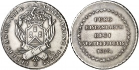 1808. Fernando VII. Puno. Proclamación. (Ha. 55) (Medina 351) (Ruiz Trapero 359, el único catálogo que cita la inscripción en el canto) (V. 244) (V.Q....