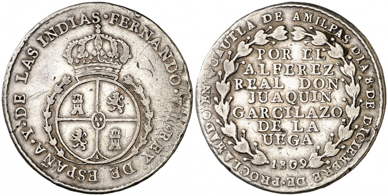 1809. Fernando VII. Quatla de Amilpas. Proclamación. (Grove F-48) (Ha. 58) (Medi...