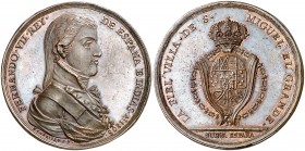 1808. Fernando VII. San Miguel el Grande. Proclamación. (Grove F-168a) (Ha. 71 var metal) (Medina 373 var metal) (Ruiz Trapero 363) (V. 253) (V.Q. 133...