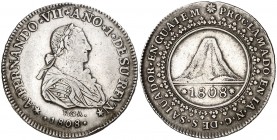 1808. Fernando VII. San Salvador de Guatemala. Proclamación. (Grove F-177) (Ha. 75) (Medina 377) (Ruiz Trapero 367) (V. 257). Grabador: P. García Agui...