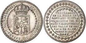 1809. Fernando VII. Santiago de Tuxtla. Proclamación. (Grobe F -184) (Ha. 82) (Medina 387) (V.Q. 13335). Bellísima. Brillo original. Muy rara, sólo he...