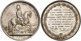1829. Fernando VII. Cádiz. Declaración como Puerto Franco. Medalla con estuche. (Cano 87) (RAH. 540) (Ruiz Trapero 521-568 var metal) (V. 358-359 var ...