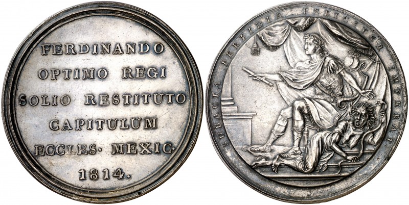 1814. Fernando VII. México. El Cabildo eclesiástico en la restitución al trono. ...