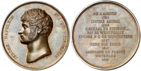 Francia. Gerónimo Napoleón (1807-1813). Westfalia. Jerónimo Napoleón, rey de Westfalia. (Bramsen 2063 (original)). En canto: cornucopia - BRONZE (reac...
