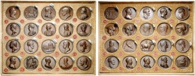 Gran Bretaña. 1820 Jame's Mudies Historical Series. Conjunto completo de las 40 Medallas conmemorativas de las Victorias Militares y Navales Británica...