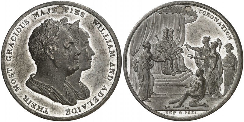 Gran Bretaña. 1831. Guillermo IV. Coronación de Guillermo IV y Adelaida de Sajon...