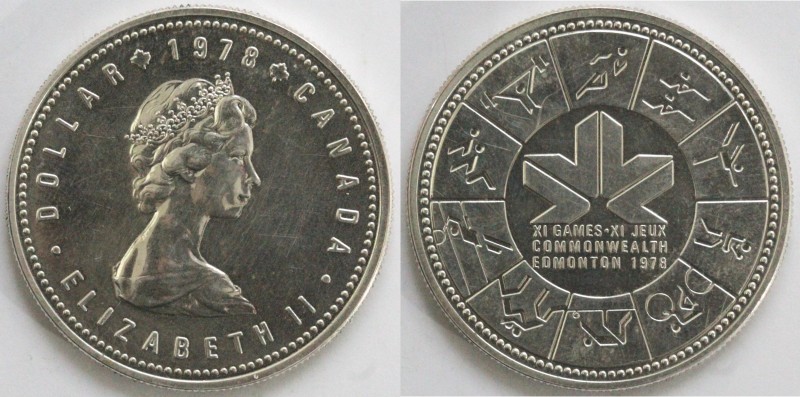 Monete Estere. Canada. Dollaro 1978 Giochi del Commonwealth. Ag 500. KM 121. Pes...