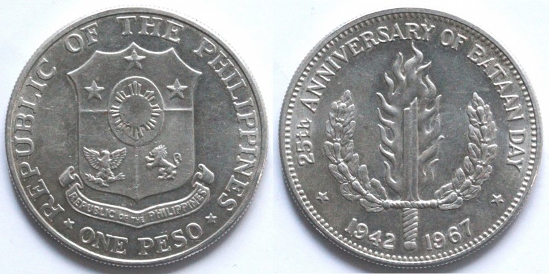 Monete Estere. Filippine. Peso 1967. Ag. KM. 195. Peso gr. 27,00. FDC. (D.1021)...