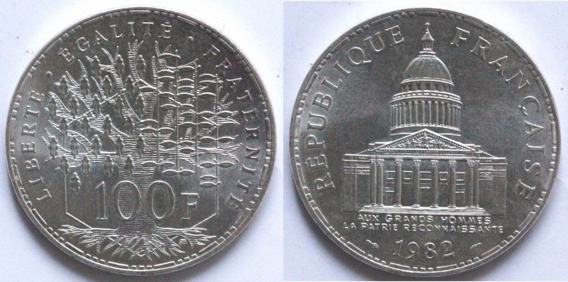 Monete Estere. Francia. 100 Franchi 1982. Ag. KM 951.1. Peso gr. 15. qFDC. (D.10...