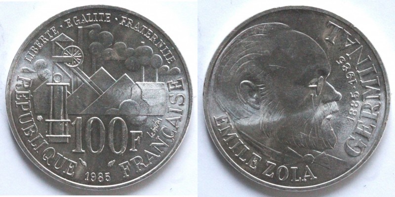 Monete Estere. Francia. 100 Franchi 1985. Ag. KM 957. Peso gr. 15,07. FDC. (D.10...