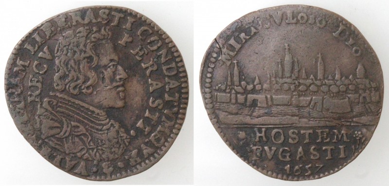 Monete Estere. Olanda. Filippo IV. Token 1657. Ae. Dugn. 4109. Peso gr. 5,54. Di...