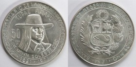 Peru. 50 Soles 1971. Ag 800.