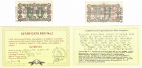 Banconote. Banca del Popolo Firenze. 50 Centesimi. 1868.