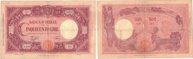 Banconote. Regno D'Italia. Vittorio Emanuele III. 500 lire Grande C. (Fascio). D.M. 31-03-1943.
