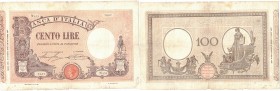 Banconote. Regno D'Italia. Vittorio Emanuele III. 100 Lire Matrice (Decreto). D.M. 23-05-1915.