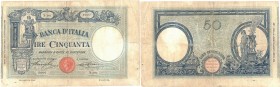 Banconote. Regno D'Italia. Vittorio Emanuele III. 50 Lire. Matrice (Decreto). D.M. 7-06-1920.
