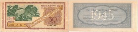 Banconote. Regno D'italia. Lotteria Nazionale Italia 1945. Biglietto 30 LIRE.