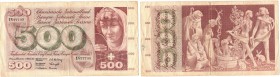 Banconote. Estere. Svizzera. 500 Franchi. 4 Ottobre 1957.