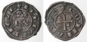 Brindisi. Corrado I. 1250-1254. Denaro RX e omega. Mi.
