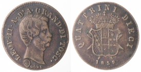 Firenze. Leopoldo II. 1824-1859. 10 quattrini 1858. Mi.