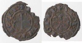 Messina o Brindisi. Federico II. 1197-1250. Mezzo denaro (o quarto?) coniato nel 1245. Mi.