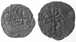 Messina. Carlo I d'Angiò. 1266-1282. Denaro 1277 col palmizio. MI. 