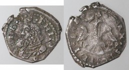 Messina. Filippo IV. 1621-1665. Tarì 1650, sigle IP MP. Ag.