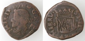 Napoli. Filippo IV. 1621-1665. Grano 1648. AE. 