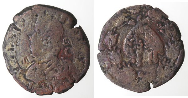 Zecche Italiane. Napoli. Filippo IV. 1621-1665. Tornese Sigla I OC. Ae. Mir. 268...