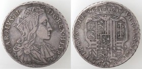 Napoli. Carlo II. 1674-1700. Ducato 1689. Senza le sigle. Ag.