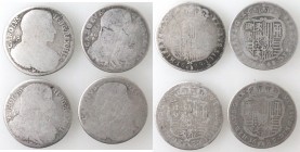 Napoli. Carlo II. 1674-1700. Lotto di 4 monete da 1 Tarì. Ag.